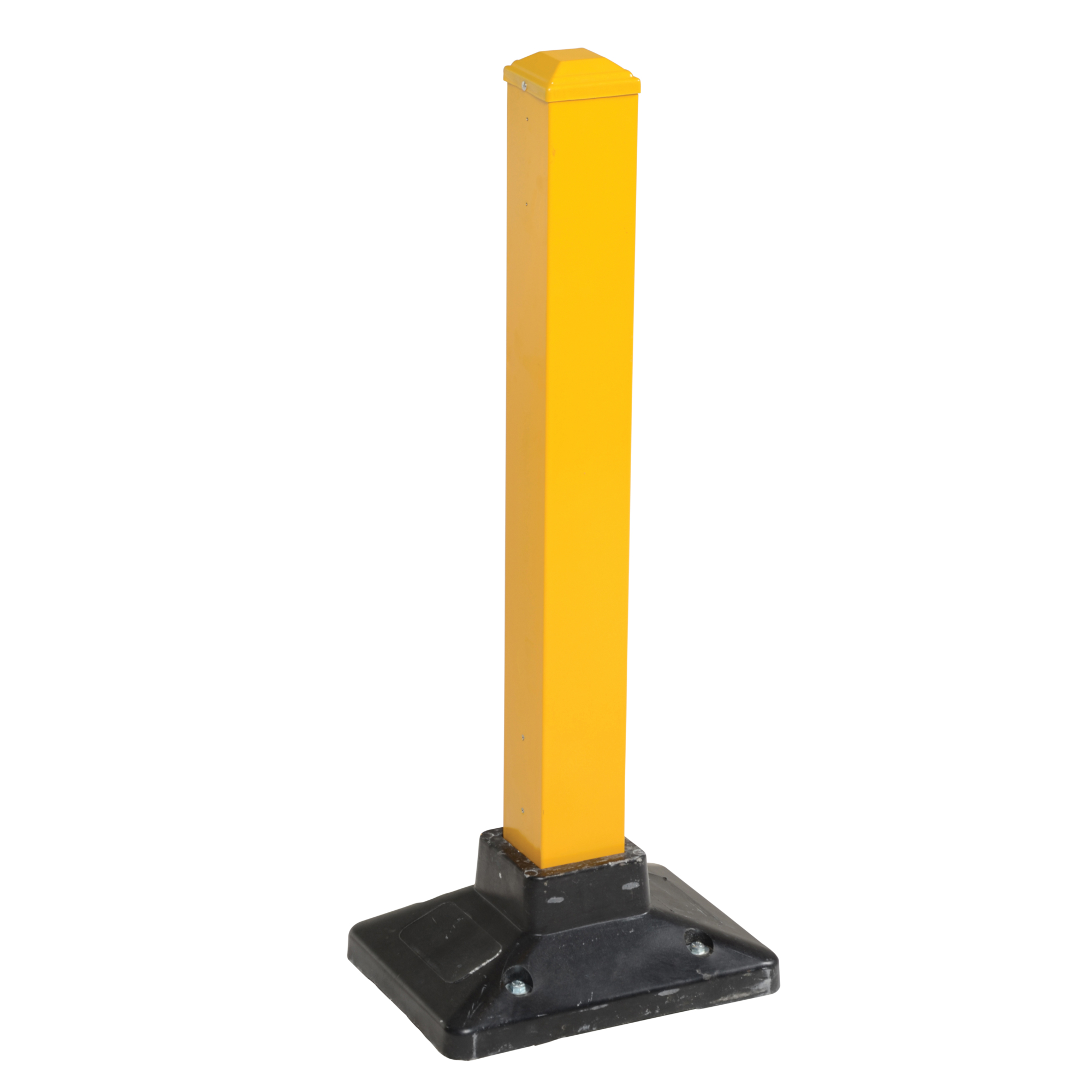 Vestil Semi-Permanent Barrier Post - 11in. Width, Steel, Yellow, Model# SPR-POST-Y